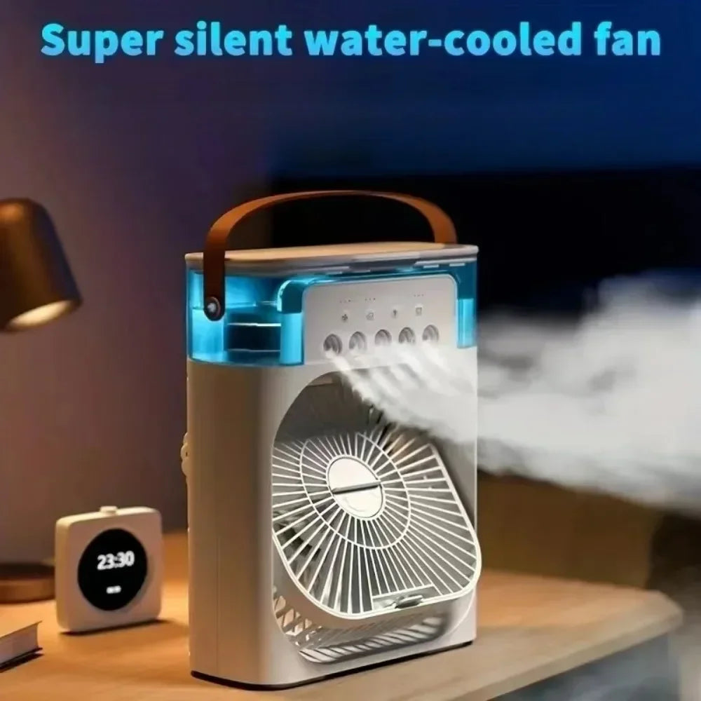 GiraBrisa - Ventoinha USB com Humidificador 600ml – 3 Velocidades, LED 7 Cores, Temporizador, Portátil e Silenciosa