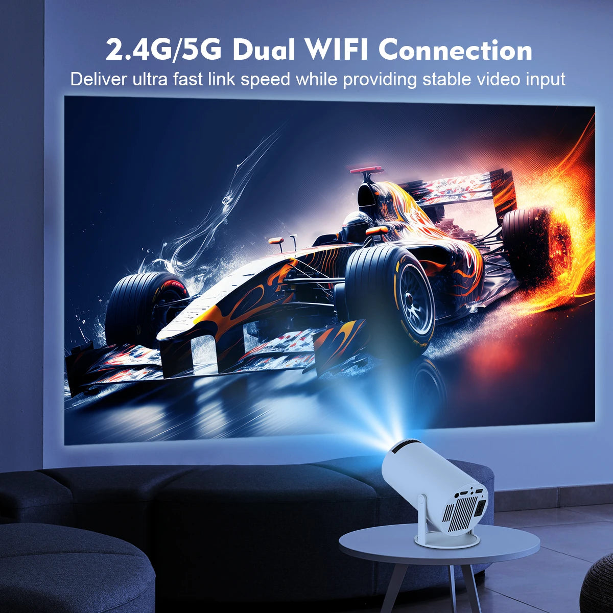 Projetor Magcubic 4K Wifi6 Pro – Android 11, 720P, Dual WIFI, BT5.0, Cinema em Casa e Exterior - GIRAJUNTA