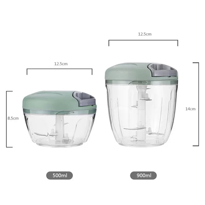 Picadora Manual 500/900ml – Alho, Cebola, Carne e Legumes