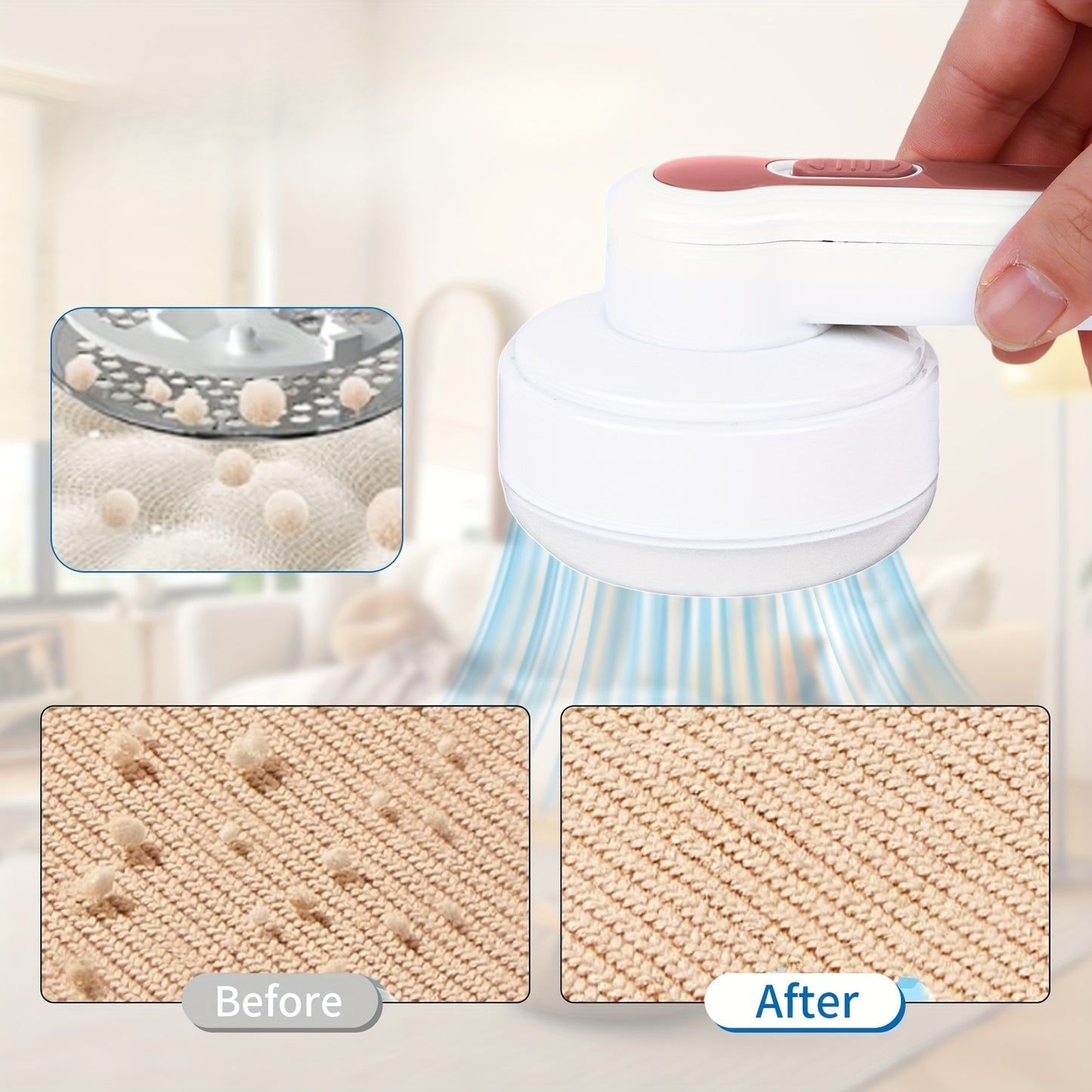 FuzzAway Pro – Removedor de Borboto USB Recarregável