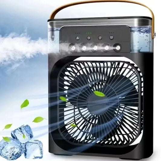 GiraBrisa - Ventoinha USB com Humidificador 600ml – 3 Velocidades, LED 7 Cores, Temporizador, Portátil e Silenciosa
